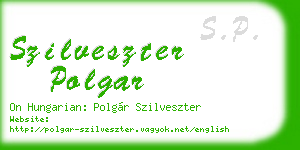 szilveszter polgar business card