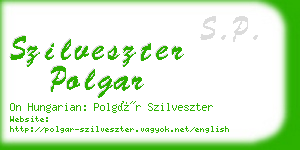 szilveszter polgar business card